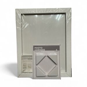 White Shadow Box Frame with Magnetic Photo Corners